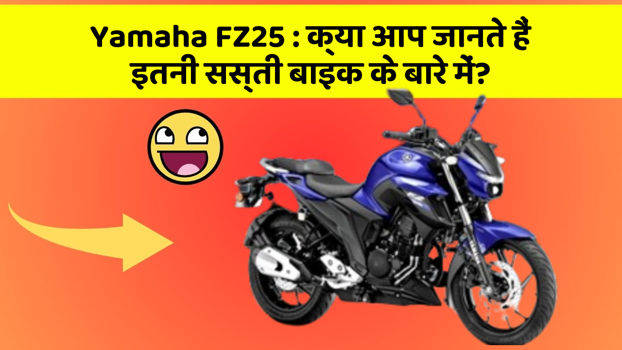 Yamaha FZ25 : क्या आप जानते हैं इतनी सस्ती बाइक के बारे में?